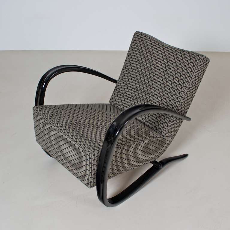 Czech Halabala Lounge Chair For Sale