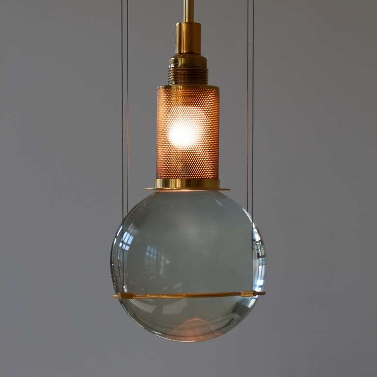 Postmodern pendant lamp by Günther Leuchtmann In Excellent Condition In Berlin, DE
