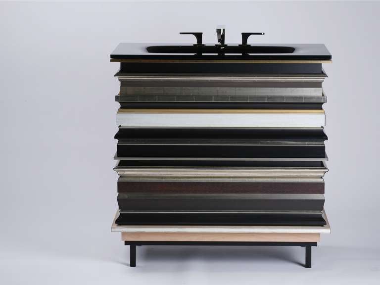 Contemporary Wash Console, 'Cadre 90' By Edith with TGH/Paris For Sale