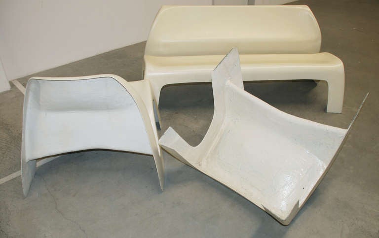 Plastic Luigi Colani 'Gardenparty', seating group
