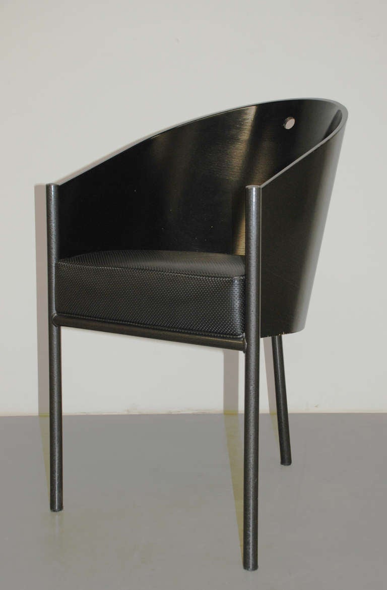 Philippe Starck 'Cafe Costes' Armchair, rare original preproduction

Base lacquered in hammer tone, fabric in perforated leatherette