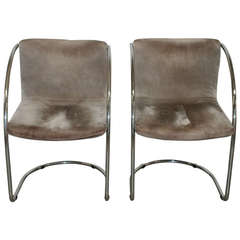 2 Giovanni Offredi 'Lens' Chairs, Saporiti