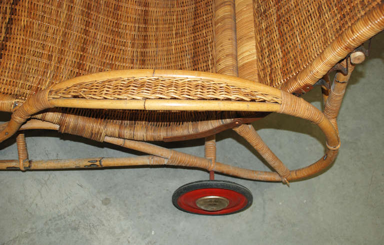 Chaise Lounge, Wicker and Bamboo 2