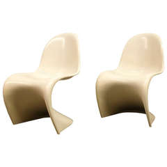 Pair of Verner Panton "S-Chairs, " 1st Edition