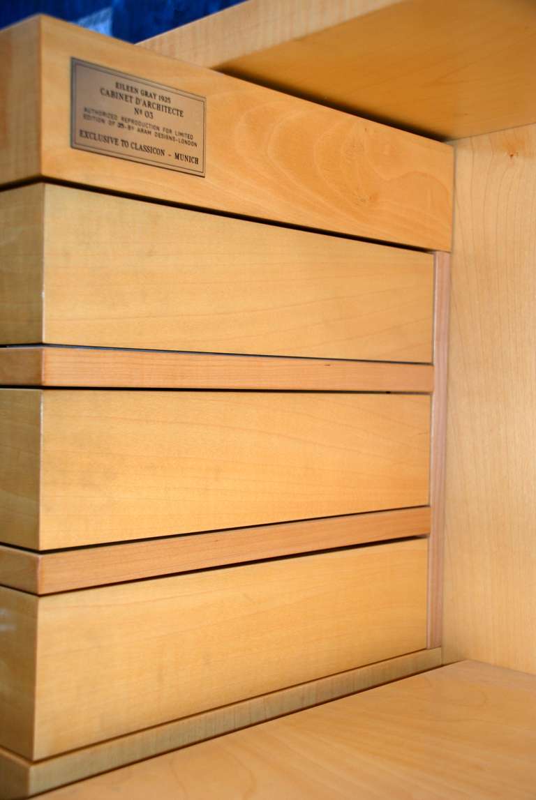 Francese Eileen Gray 1925 'Cabinet d'architecte', 03/25 ARAM Designs - Londra in vendita