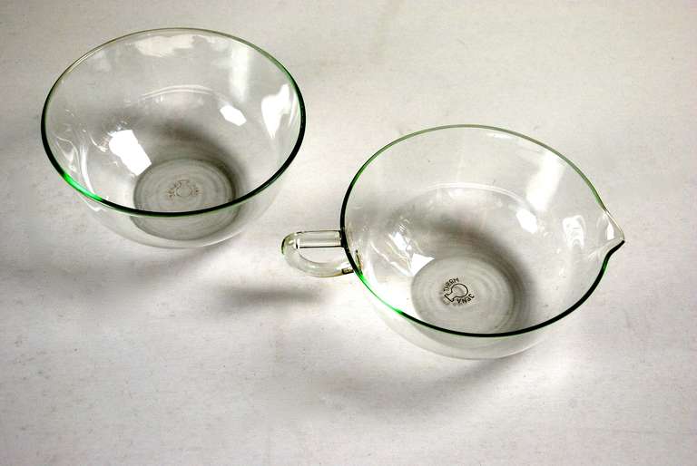 Wilhelm Wagenfeld 'Glass Tea Service', Jenaer Glaswerke, 1931 In Fair Condition For Sale In Cologne, DE