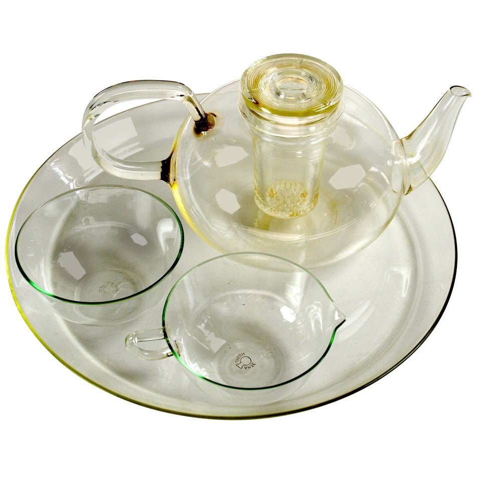 Wilhelm Wagenfeld 'Glass Tea Service', Jenaer Glaswerke, 1931 For Sale