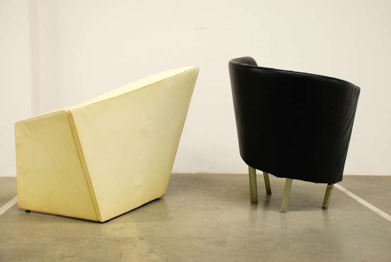 20th Century Paolo Pallucco & Mireille Rivier 'Lilly of the wind', a pair of armchairs