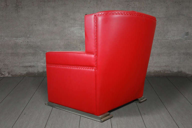 Eckart Muthesius 'Roter Sessel, ' 1931 Limited Edition Chair In Excellent Condition For Sale In Cologne, DE