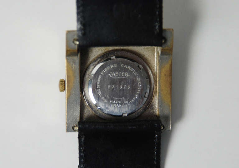 Stainless Steel Pierre Cardin Wristwatch by Jaeger 1972 For Sale
