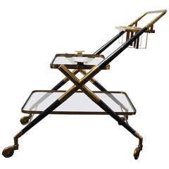 Italien Bar Cart, attributed CESARE LACCA 1940/50s