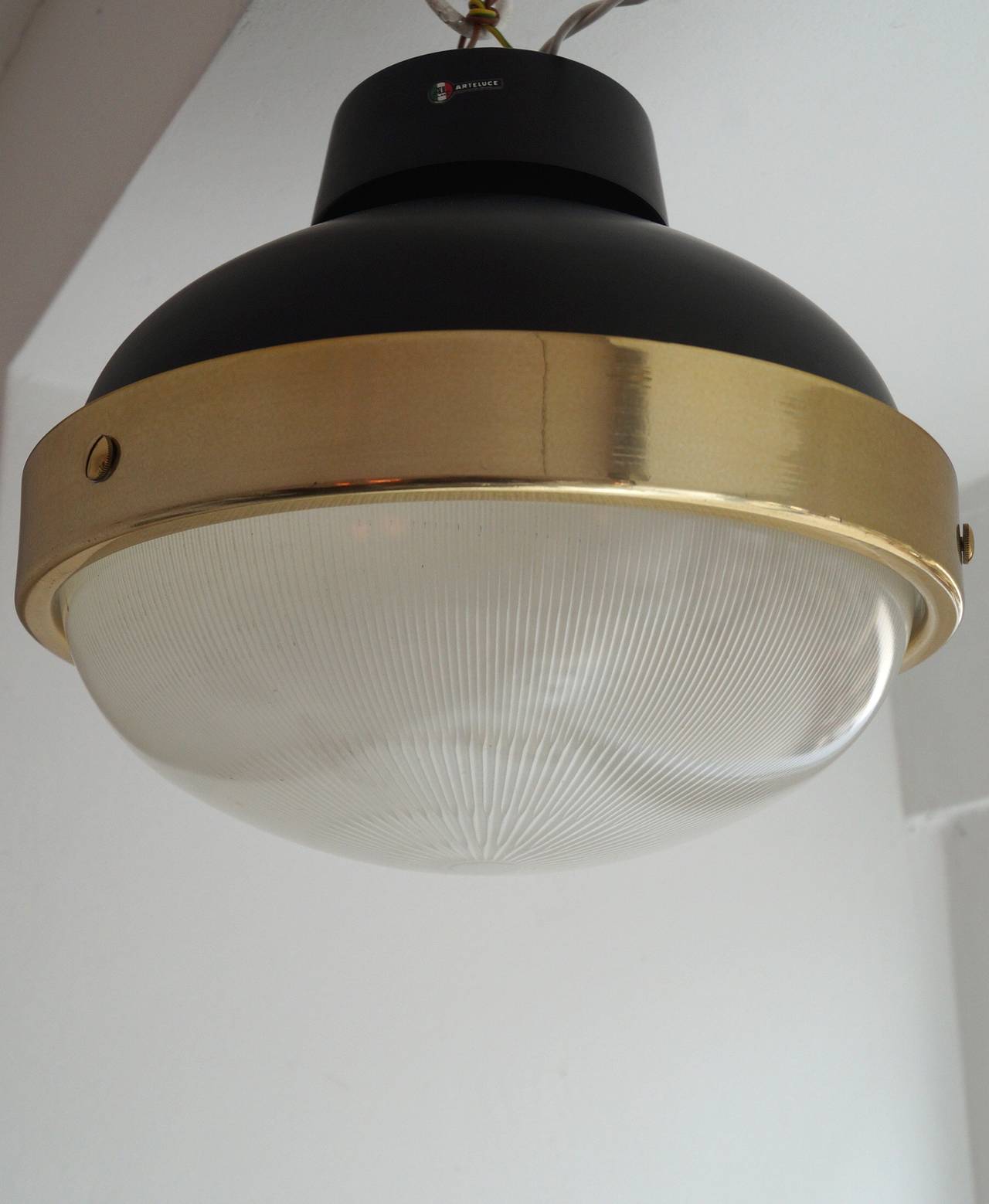 Lacquered Gino Sarfatti '3027p, ' Ceiling Lamp, 1960