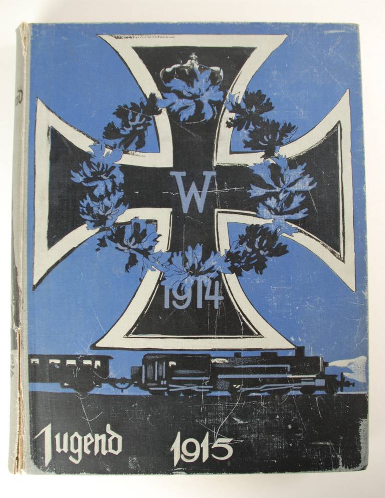 Fünfbändiges Jugend-Buch, Band 1912-1915, illustriertes Kunst- und Live-Zeitschrift (Deutsch) im Angebot