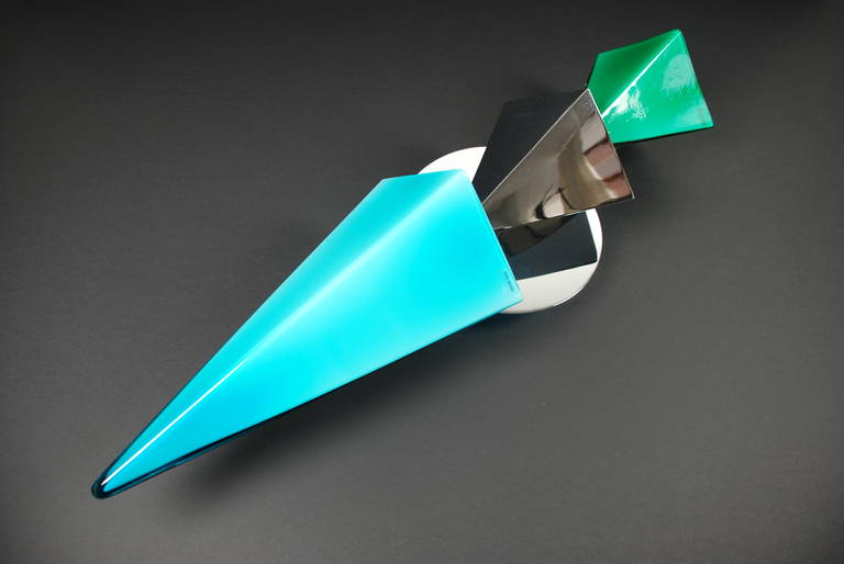 Foscarini „Wassily Off the Wall“ Drei Wandleuchter, Murano 1985 (20. Jahrhundert)