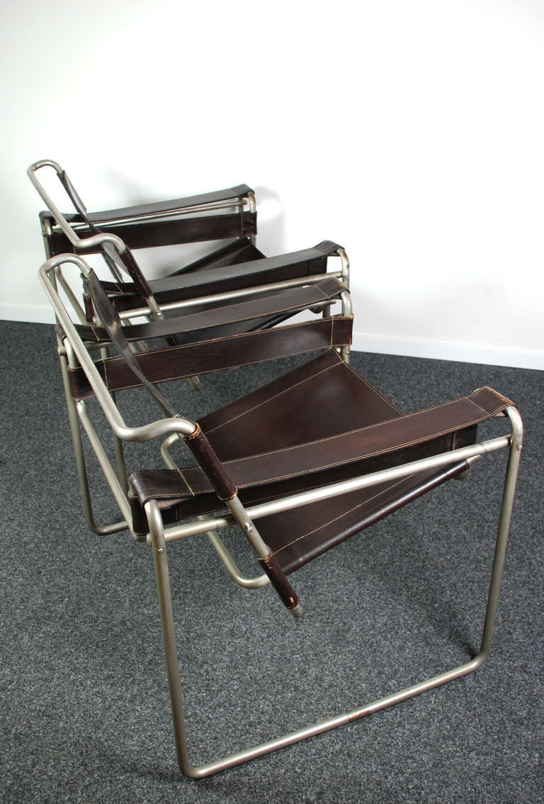 German Marcel Breuer, Pair of 'Wassily' B3 Club Chairs, Standard Möbel Lengyel & Co.