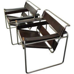 Marcel Breuer, Pair of 'Wassily' B3 Club Chairs, Standard Möbel Lengyel & Co.