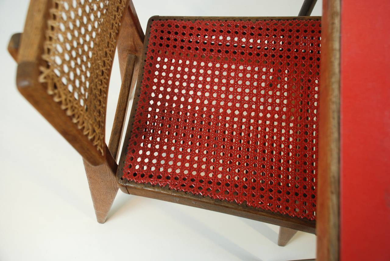French Table and Chair in the Style of Marcel Gascoin, 1950s 2