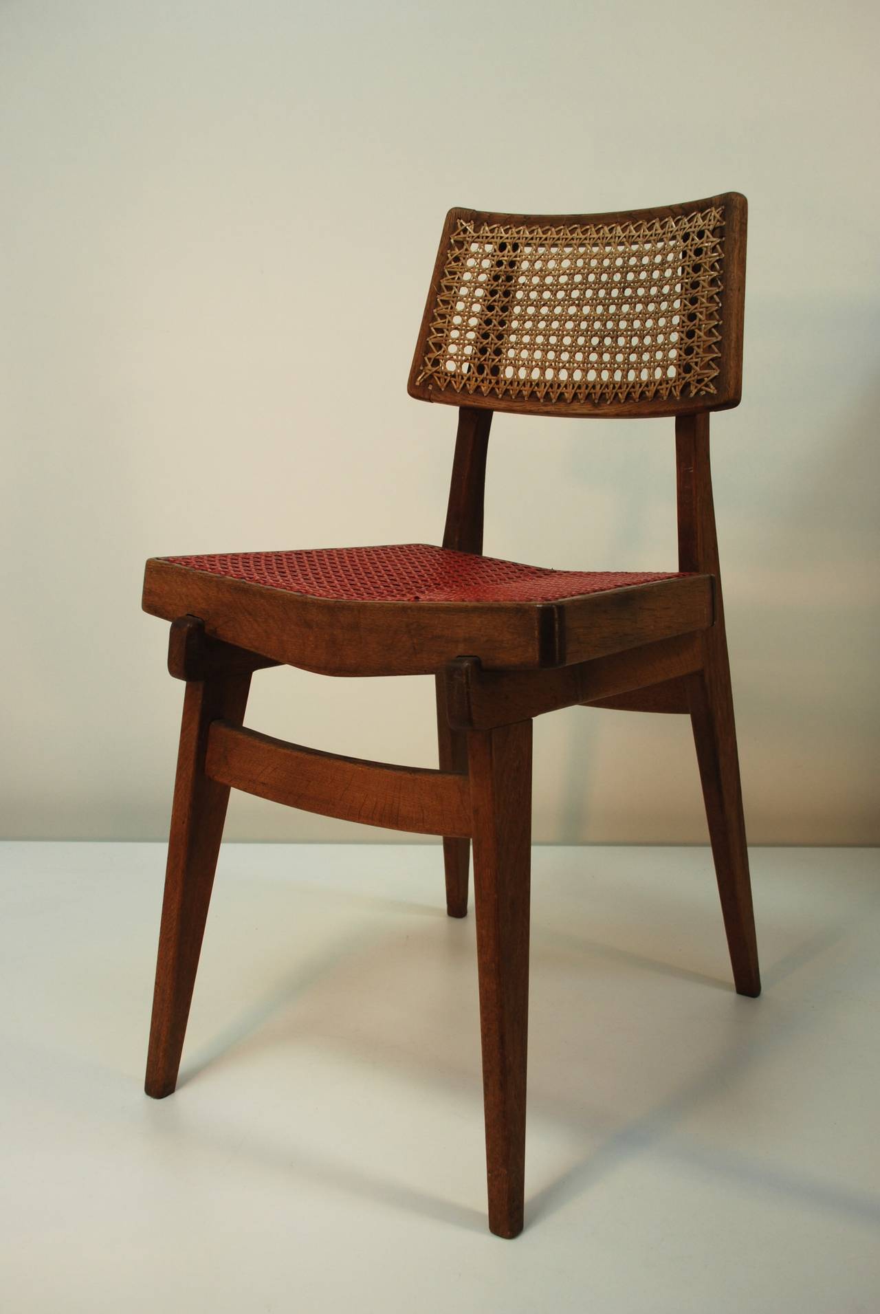 Mid-20th Century French Table and Chair in the Style of Marcel Gascoin, 1950s