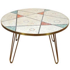 Charming German Glass-Tiled Mosaic Coffee Table