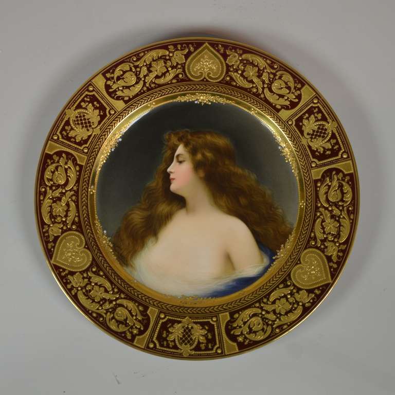 Cabinet-Plate, Porcelain from KPM Berlin, arround 1905, signed on the front side 