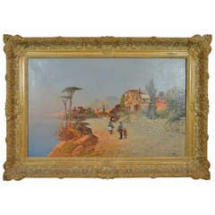 Atmospheric Italian Landscape, 19th century, Oil on Canvas
