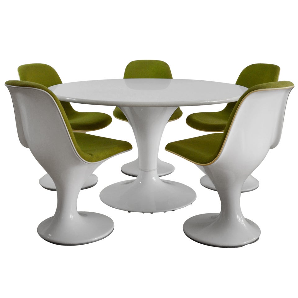 Rare Dining Set with "Orbit-chairs" for Herman Miller