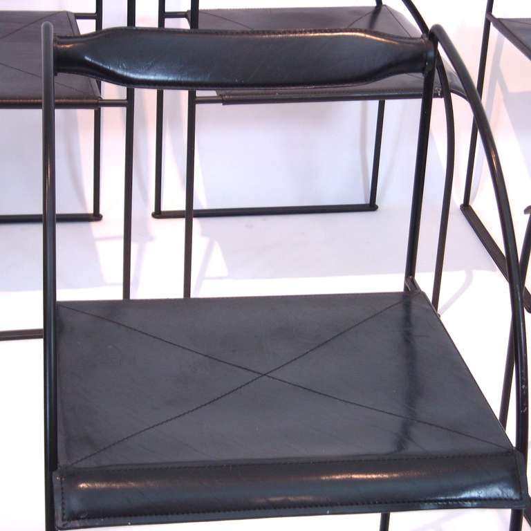Late 20th Century Five Italian Patoz Chairs For Sale