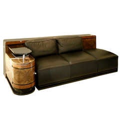 Very Elegant Art Deco Leather Sofa