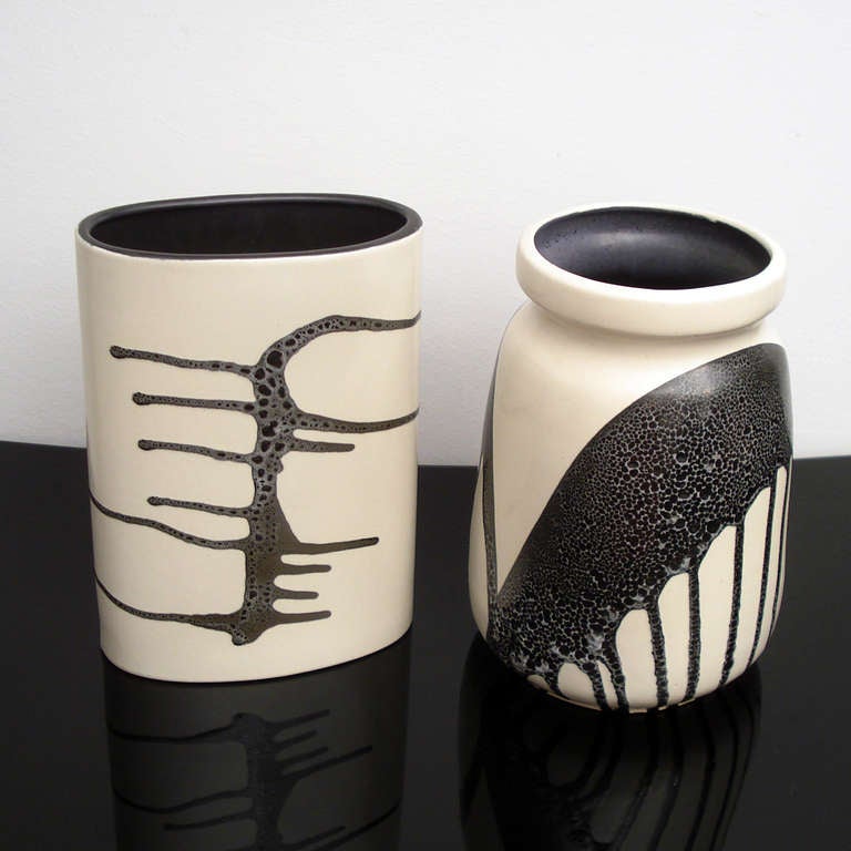 Lapid Israel Zebra Ceramic Vases For Sale at 1stdibs