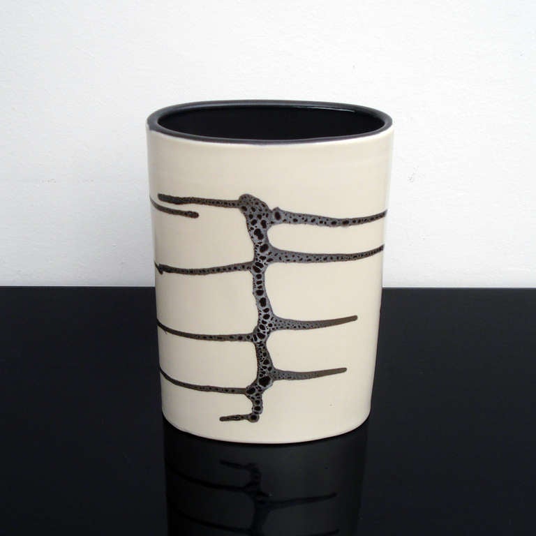 Lapid Israel Zebra Ceramic Vases For Sale at 1stdibs