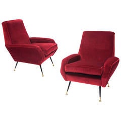 Pair of Italian Armchairs by Gigi Radice 9