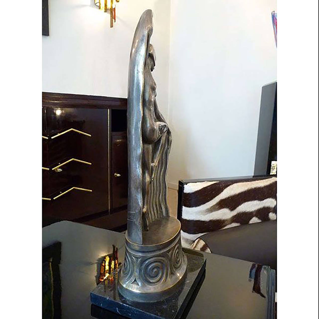 Art Deco Silvered Bronze by G.None 2