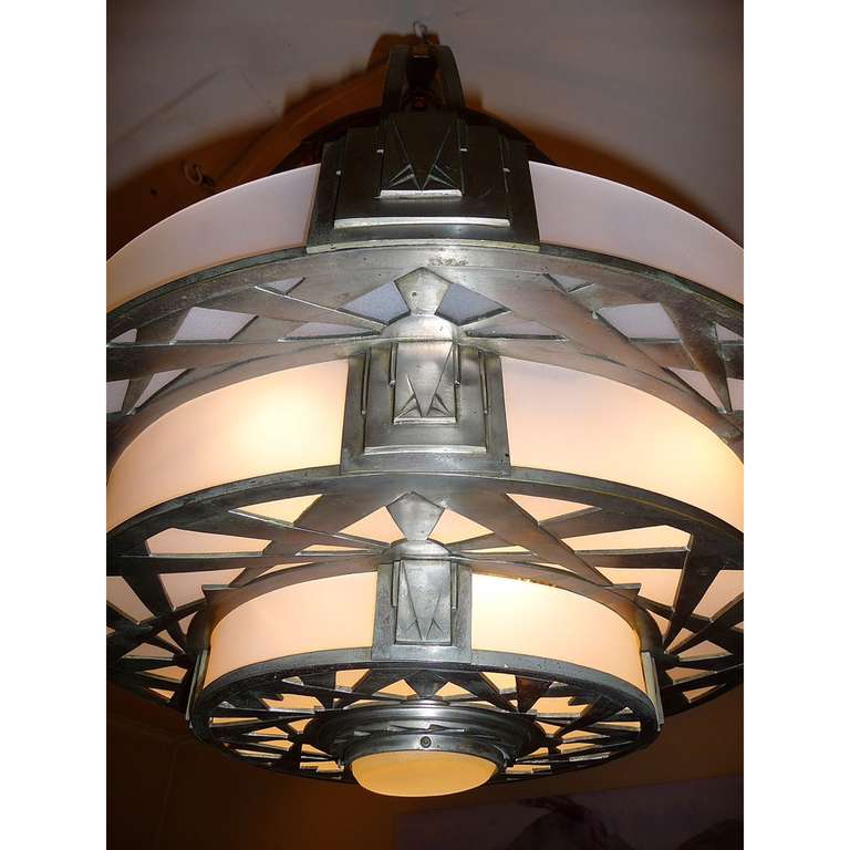 Very Rare Imposant Art Deco Ceiling Lamp 1