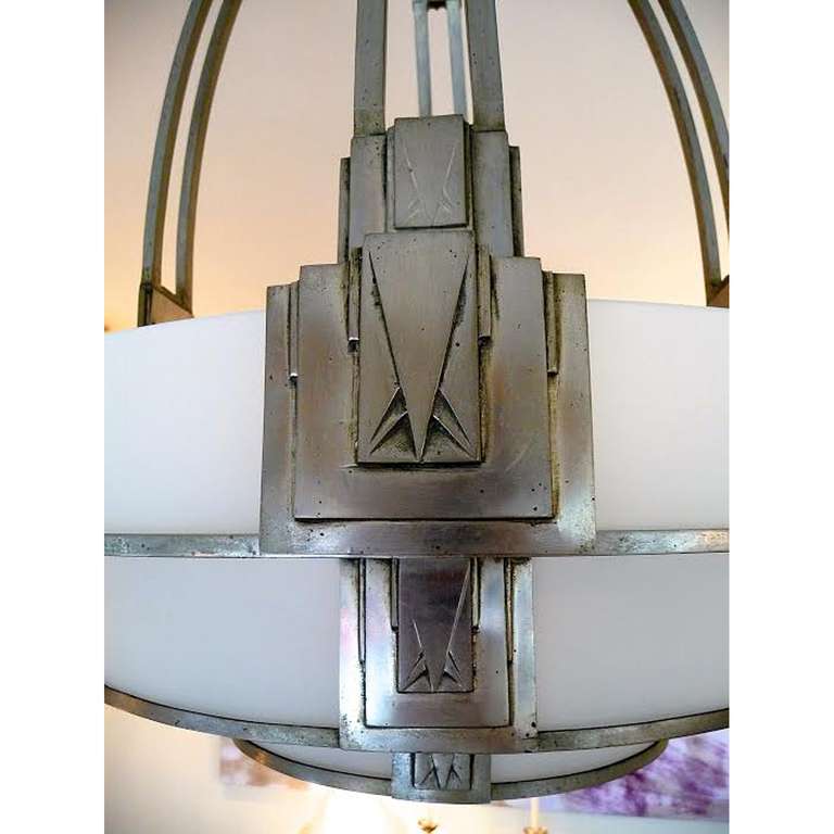 Very Rare Imposant Art Deco Ceiling Lamp 2