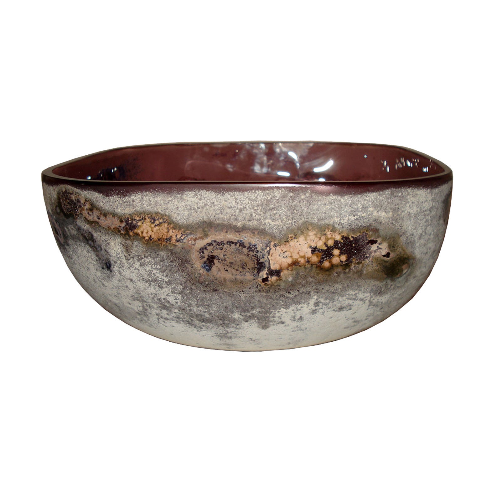 Huge "Scavo" Bowl by Barbini, Murano