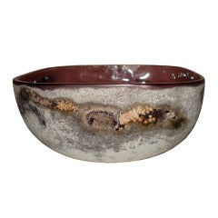 Huge "Scavo" Bowl by Barbini, Murano