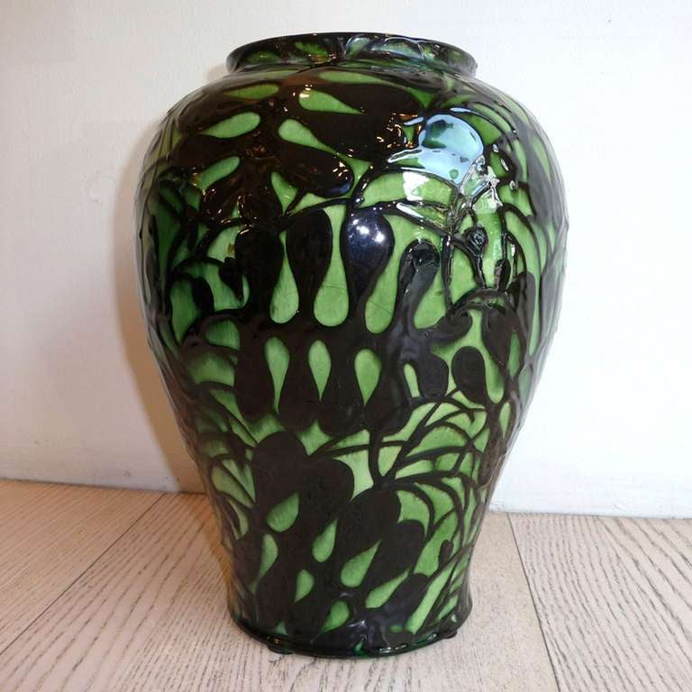 Art Nouveau Prof. Max Laeuger Large Ceramic Vase, Karlsruhe