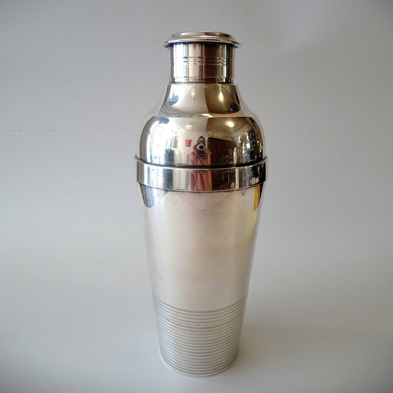 Silvered Three Art Deco Cocktail Shakers