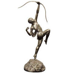 Diana the Huntress Beautiful Bronze by Pierre Le Faguays