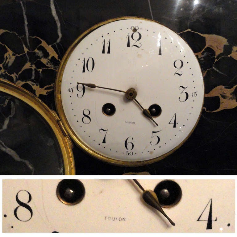Beautiful Art Deco Clock Bronze Figure of a Lady with Hound 3