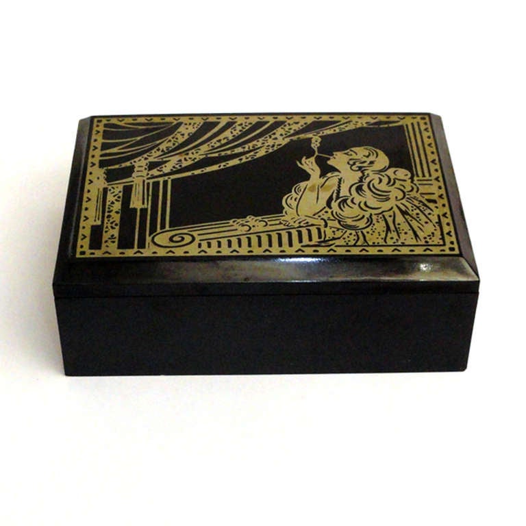 French Art Deco Bakelite Cigarettes Box