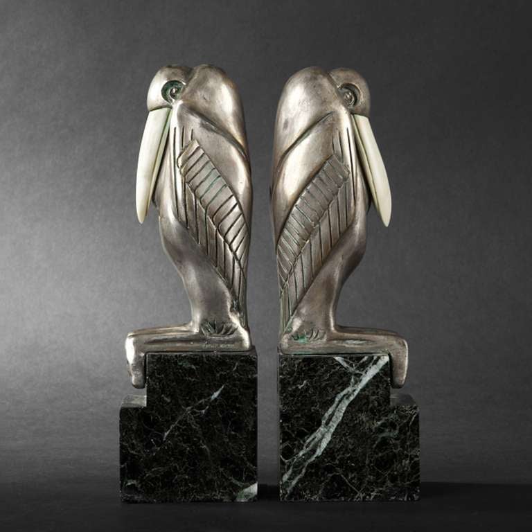 Bouraine Bronze "Marabous" Bookends