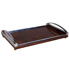 Nickel and Palissandre Serving Tray