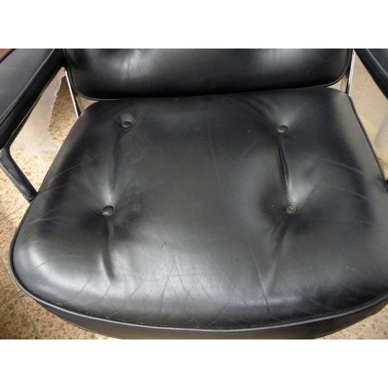 Leather 675 Lobby Chair, Charles & Ray Eames for Herman Miller
