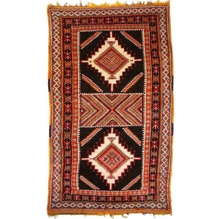 A Vintage Moroccan Berber Rug For Sale