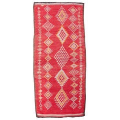 Large North African Vintage Tribal Berber Carpet 2
