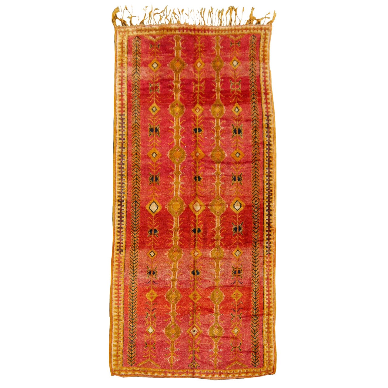 Fantastic Vintage North African Tribal Berber Carpet