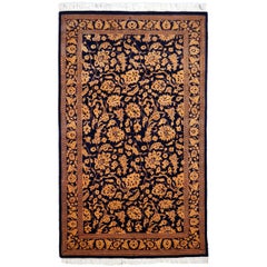Vintage Fine Contemporary Wool and Silk Srinagar Carpet
