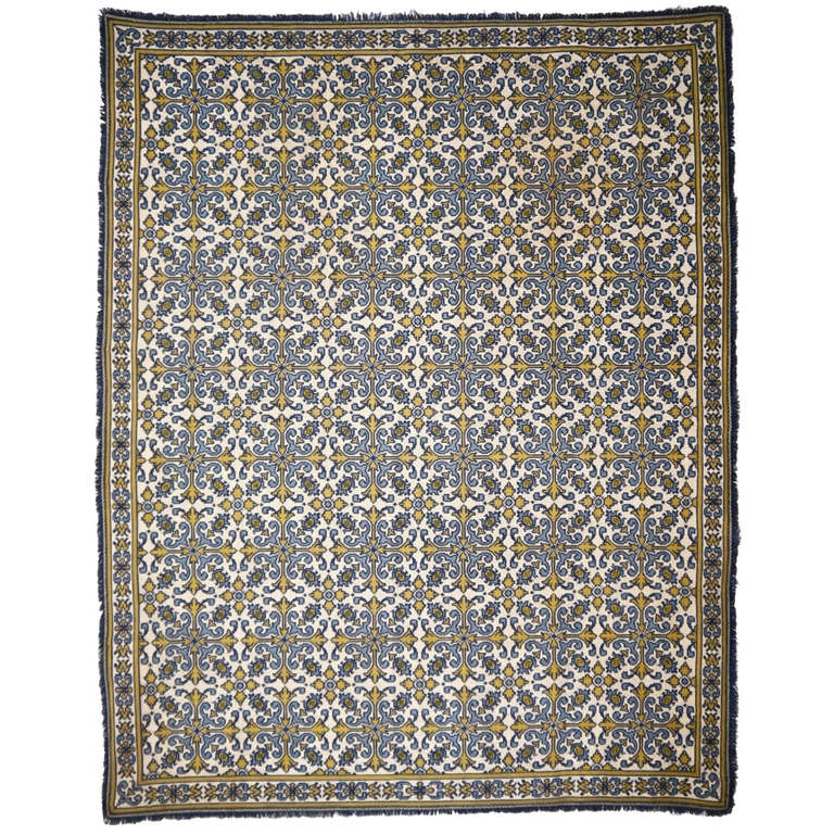 Vintage Portuguese Needlepoint Rug at 1stDibs