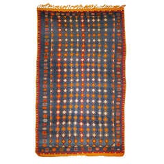 Vintage north african Berber tribal rug Ait Khozema